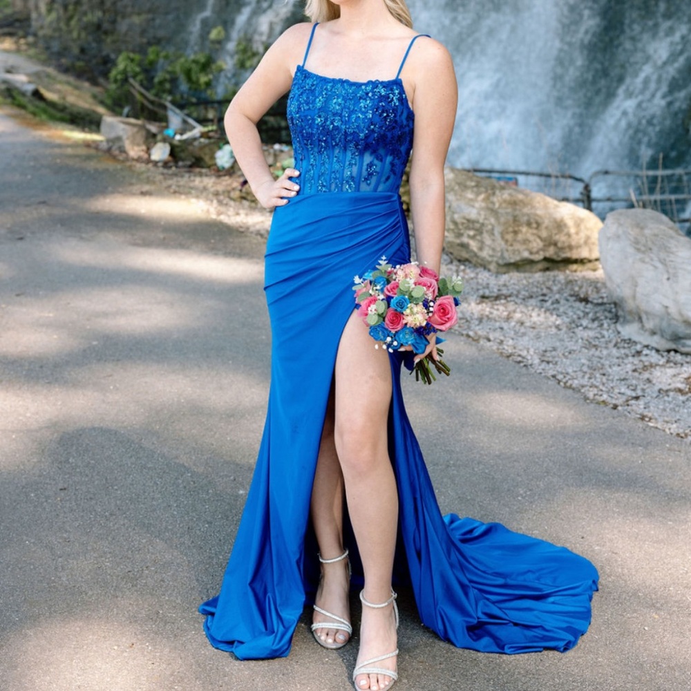 Royal blue prom dress